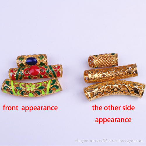 Wholesale Fashion DIY Retro hollow alloy bend Jewelry beaded dreadlocks Ring hair accessories for braids